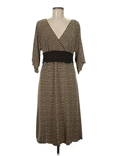 Pre-owned Max Studio Casual Dress In Brown