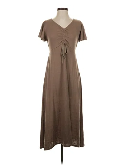 Pre-owned Max Studio Casual Dress In Brown
