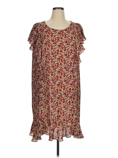 Pre-owned Max Studio Casual Dress In Brown