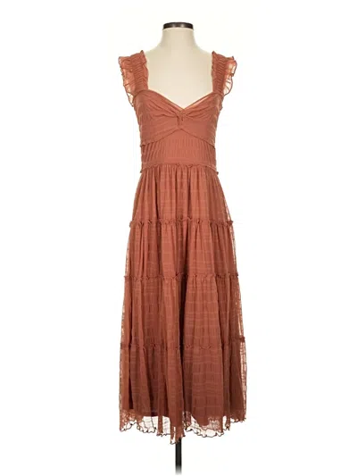 Pre-owned Max Studio Casual Dress In Brown