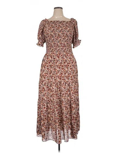 Pre-owned Max Studio Casual Dress In Brown