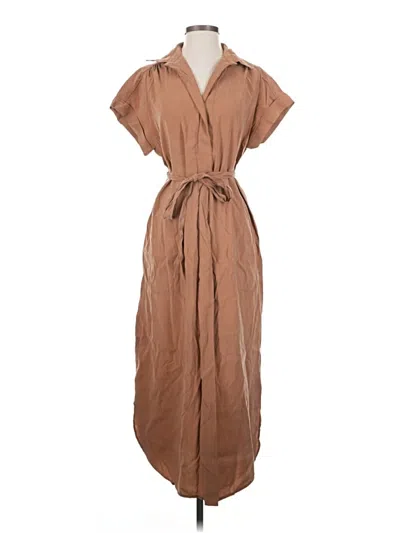 Pre-owned Max Studio Casual Dress In Brown