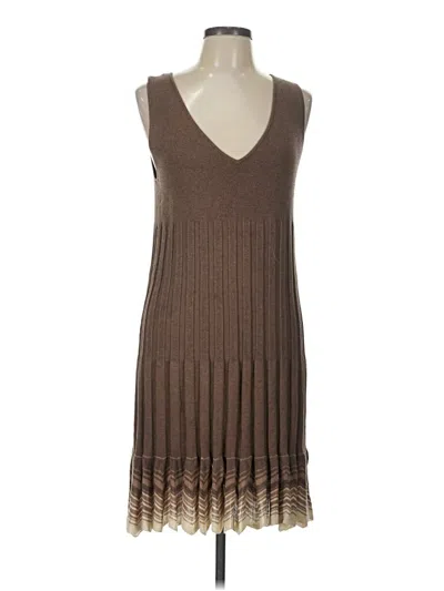 Pre-owned Max Studio Casual Dress In Brown