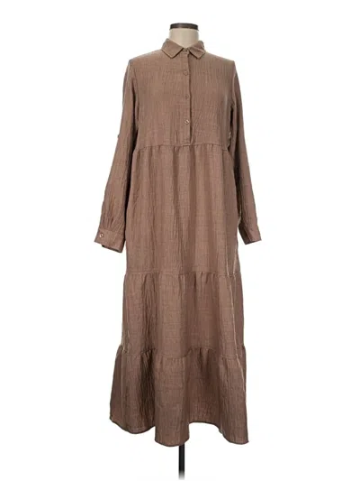 Pre-owned Max Studio Casual Dress In Brown