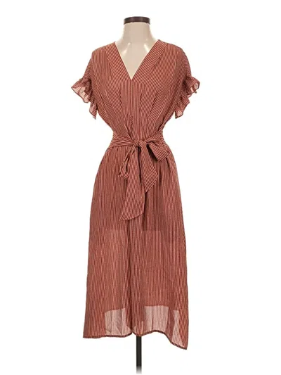 Pre-owned Max Studio Casual Dress In Brown