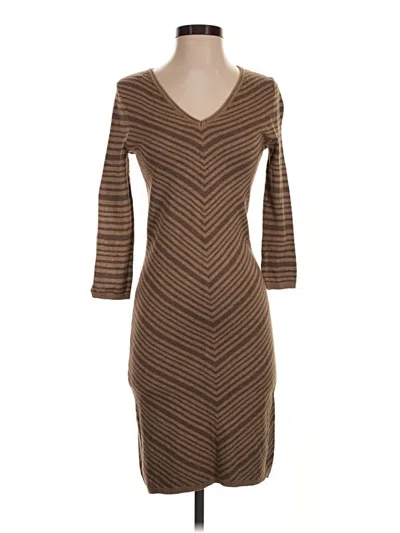Pre-owned Max Studio Casual Dress In Brown