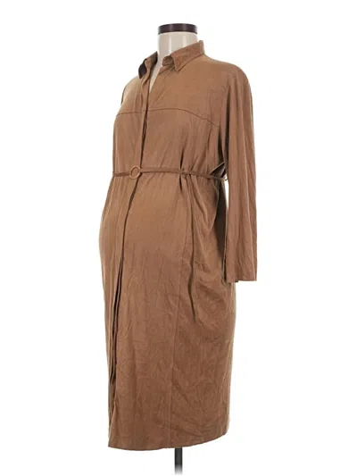 Pre-owned Max Studio Casual Dress In Brown