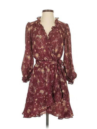Pre-owned Max Studio Casual Dress In Burgundy