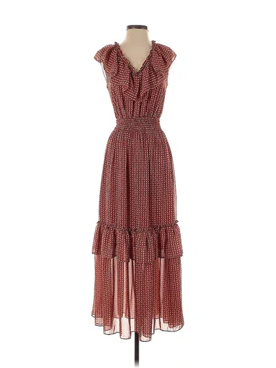 Pre-owned Max Studio Casual Dress In Burgundy