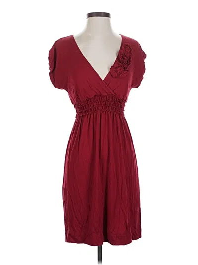 Pre-owned Max Studio Casual Dress In Burgundy
