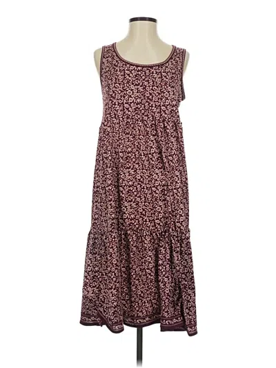 Pre-owned Max Studio Casual Dress In Burgundy