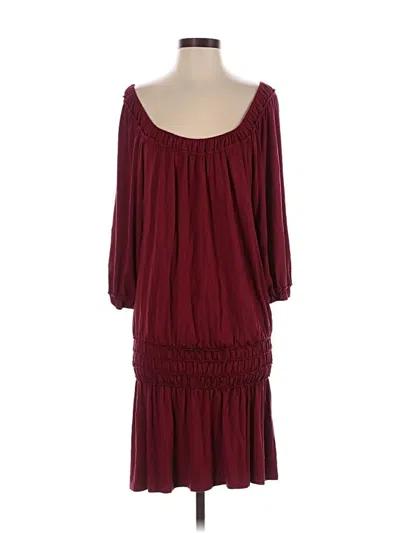 Pre-owned Max Studio Casual Dress In Burgundy