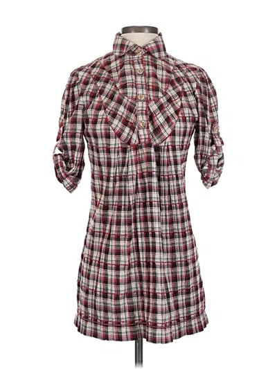 Pre-owned Max Studio Casual Dress In Burgundy