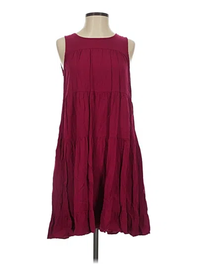 Pre-owned Max Studio Casual Dress In Burgundy
