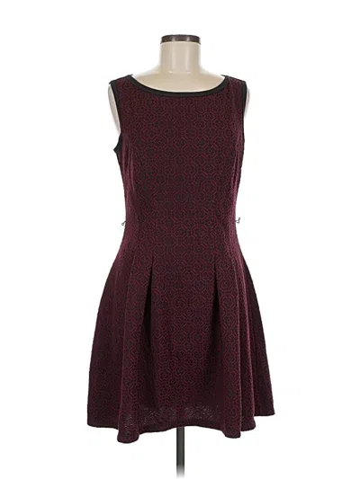 Pre-owned Max Studio Casual Dress In Burgundy