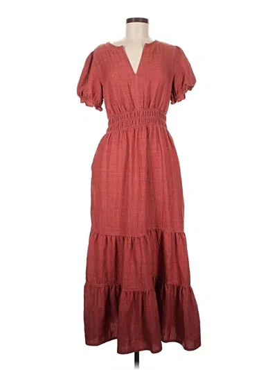 Pre-owned Max Studio Casual Dress In Burgundy