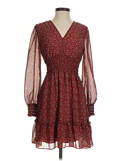 Pre-owned Max Studio Casual Dress In Burgundy