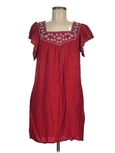 Pre-owned Max Studio Casual Dress In Burgundy