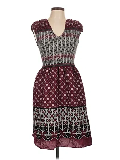 Pre-owned Max Studio Casual Dress In Burgundy