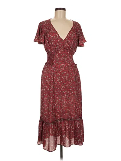 Pre-owned Max Studio Casual Dress In Burgundy
