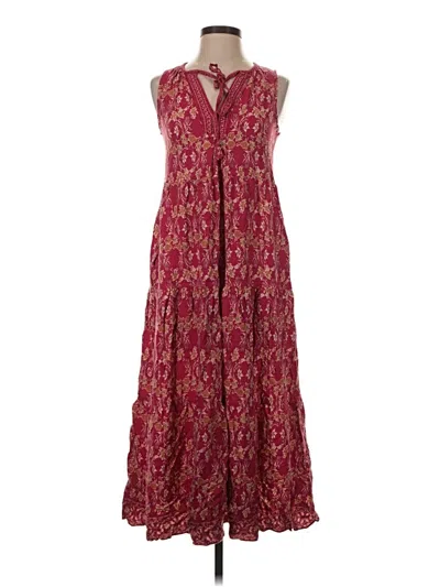 Pre-owned Max Studio Casual Dress In Burgundy