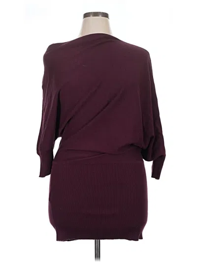 Pre-owned Max Studio Casual Dress In Burgundy