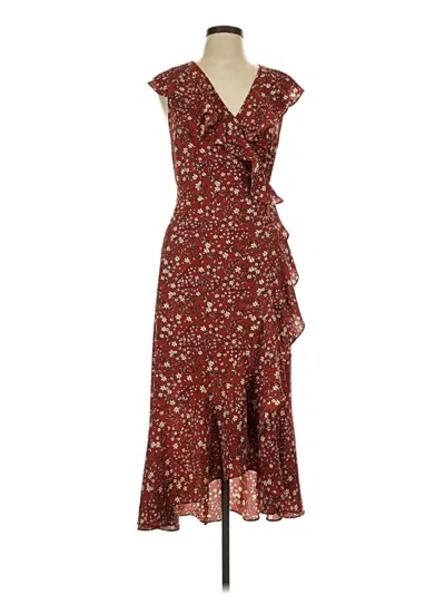 Pre-owned Max Studio Casual Dress In Burgundy