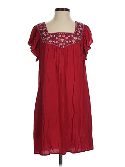 Max Studio Casual Dress In Burgundy