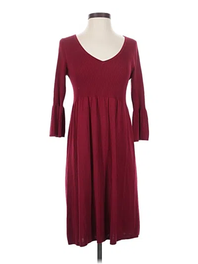 Pre-owned Max Studio Casual Dress In Burgundy