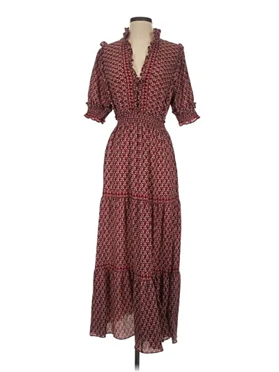 Pre-owned Max Studio Casual Dress In Burgundy