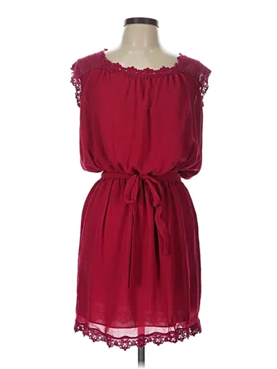 Pre-owned Max Studio Casual Dress In Burgundy