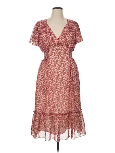Pre-owned Max Studio Casual Dress In Burgundy