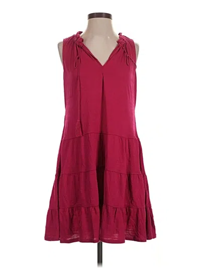 Pre-owned Max Studio Casual Dress In Burgundy