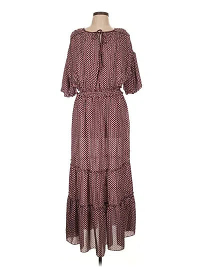 Pre-owned Max Studio Casual Dress In Burgundy
