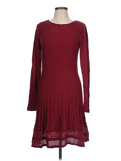 Pre-owned Max Studio Casual Dress In Burgundy