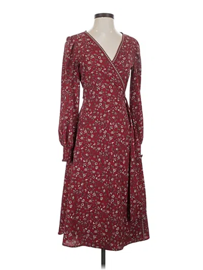 Pre-owned Max Studio Casual Dress In Burgundy