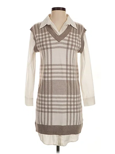 Pre-owned Max Studio Casual Dress In Gray