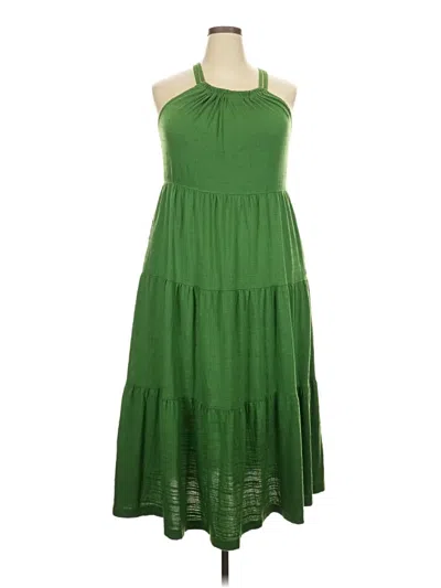 Pre-owned Max Studio Casual Dress In Green