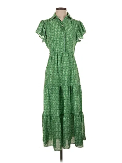Pre-owned Max Studio Casual Dress In Green