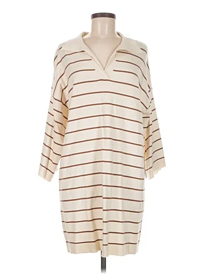 Pre-owned Max Studio Casual Dress In Ivory