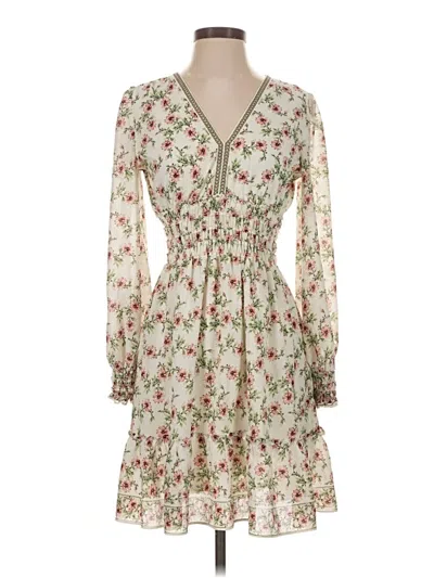 Pre-owned Max Studio Casual Dress In Ivory