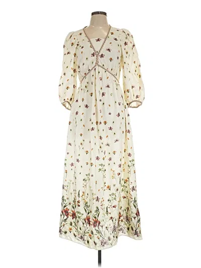 Pre-owned Max Studio Casual Dress In Ivory