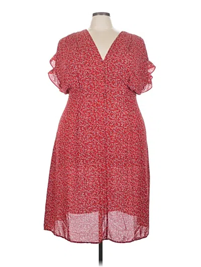 Pre-owned Max Studio Casual Dress In Red
