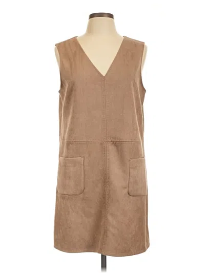 Pre-owned Max Studio Casual Dress In Tan