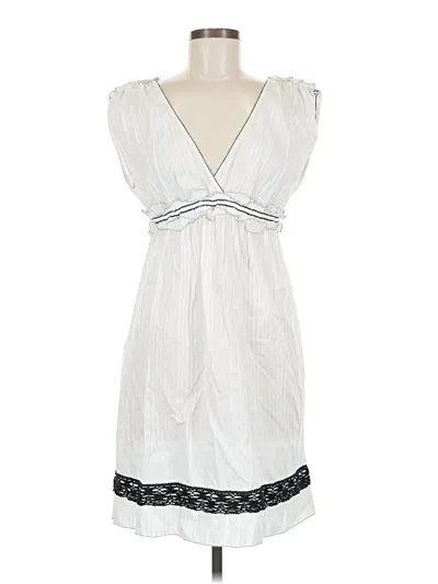Pre-owned Max Studio Casual Dress In White