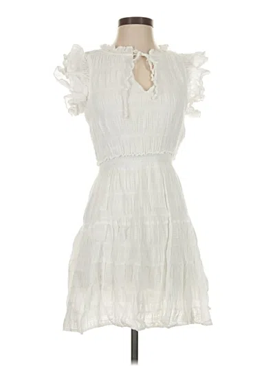 Pre-owned Max Studio Casual Dress In White