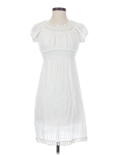 Pre-owned Max Studio Casual Dress In White