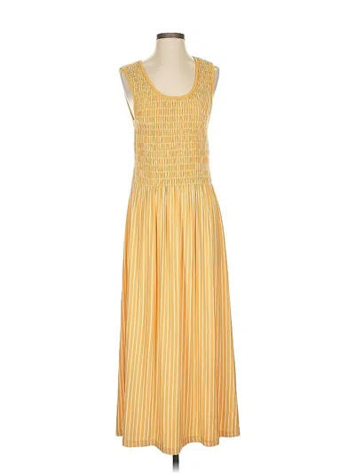 Pre-owned Max Studio Casual Dress In Yellow