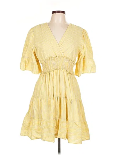Pre-owned Max Studio Casual Dress In Yellow