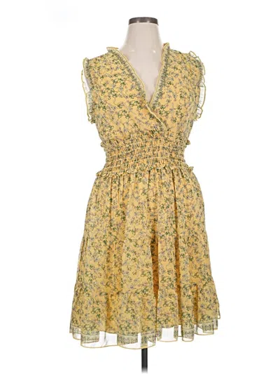 Pre-owned Max Studio Casual Dress In Yellow